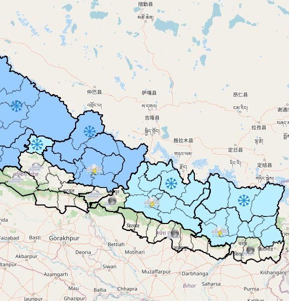 आजको मौसम : पश्चिमी वायुको आंशिक प्रभाव