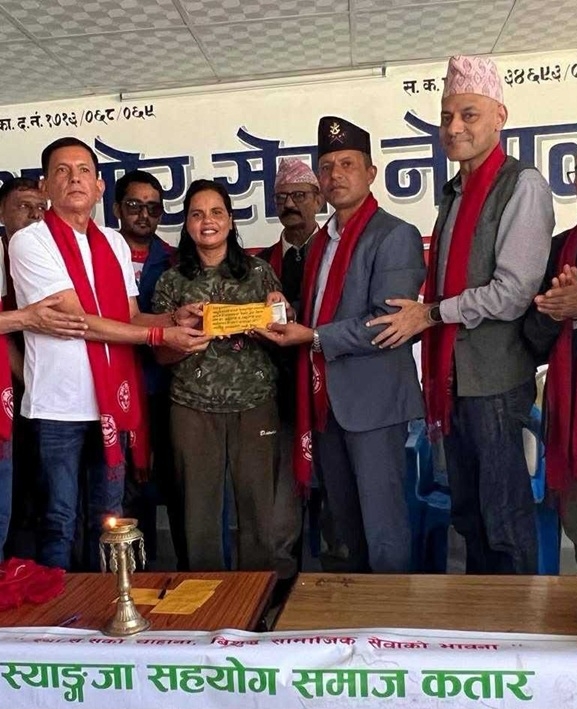 बालगृहलाई स्याङ्जा सहयोग समाज कतारको आर्थिक सहयोग