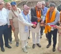 त्रियुगामा सुविधा सम्पन्न नगर अस्पतालको शिलान्यास