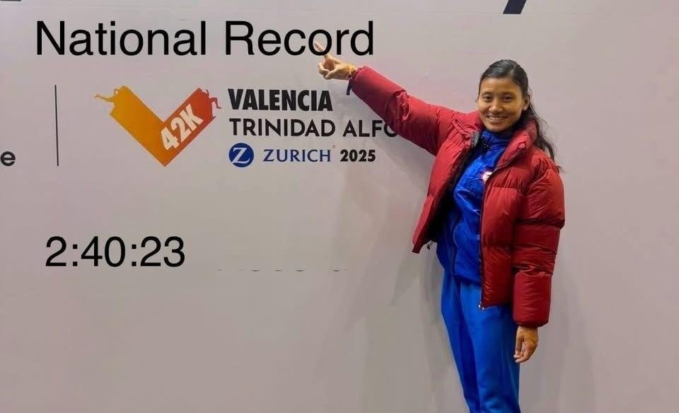 स्पेन पुगेर सन्तोषीले तोडिन् आफ्नै रेकर्ड