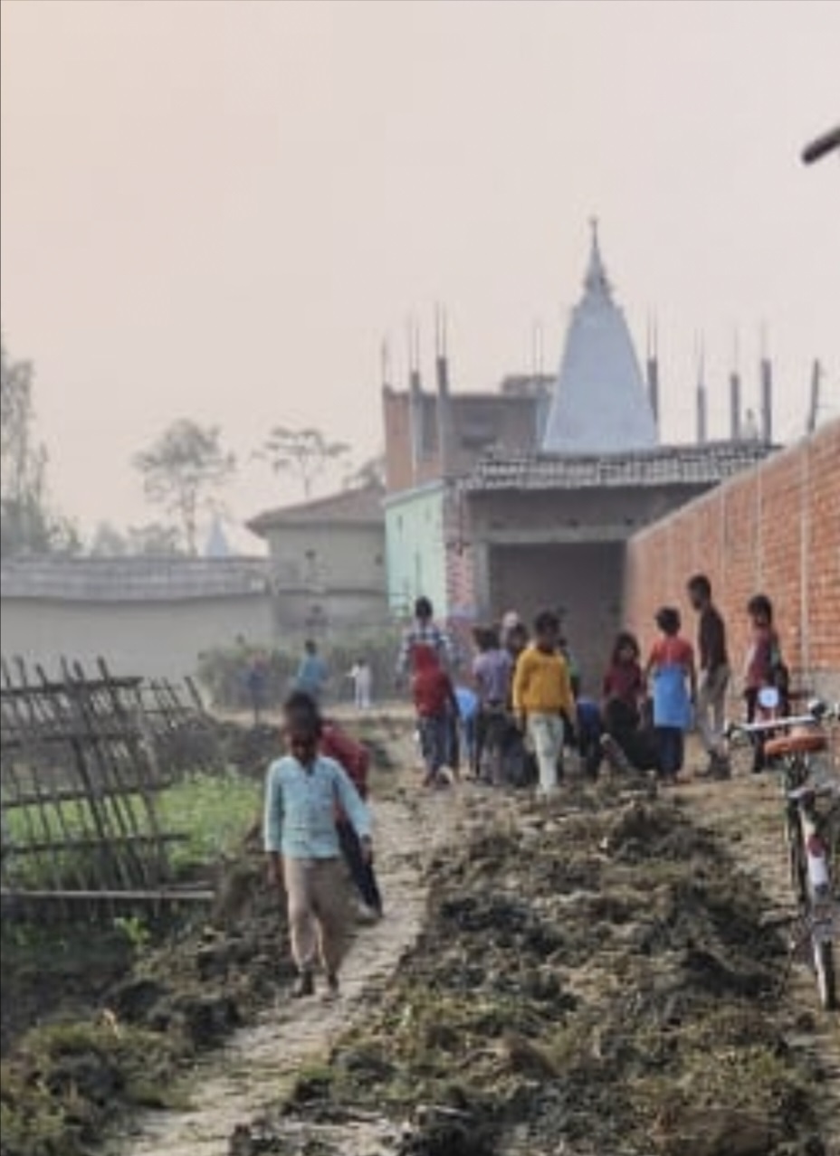 सातौं बहिनी भगवती मन्दिर जाने बाटो निर्माण