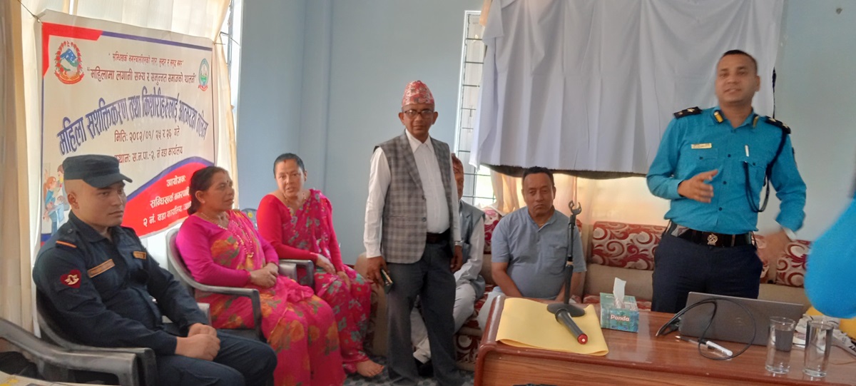 सन्धिखर्क-२ का किशोरीलाई आत्मरक्षा तालिम