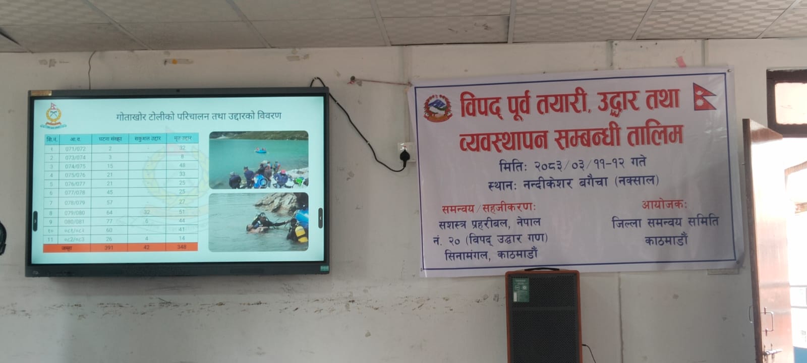 जिसस काठमाडौंको आयोजनामा विपद् पूर्वतयारी तथा व्यवस्थापन तालिम