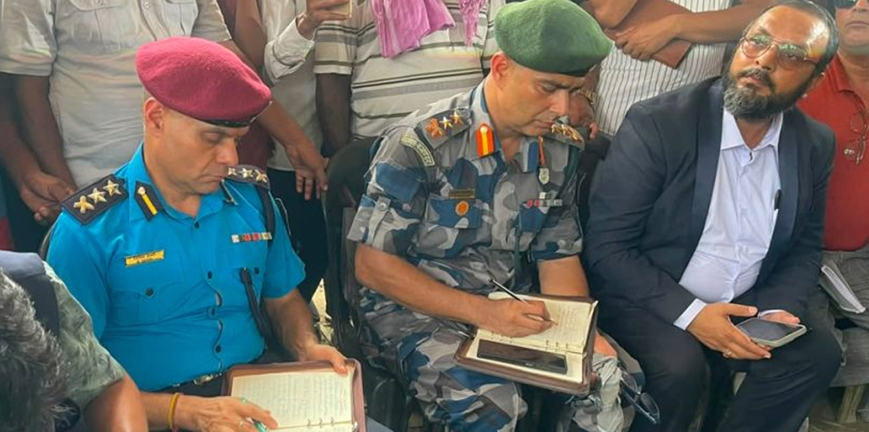 छानबिन टोलीद्वारा कप्तानगञ्ज घटनाको स्थलगत अध्ययन सुरु