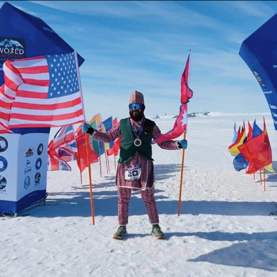 अन्टार्टिकामा दौरा सुरुवालमा दौडेर जोशीले कीर्तिमान कायम गरे