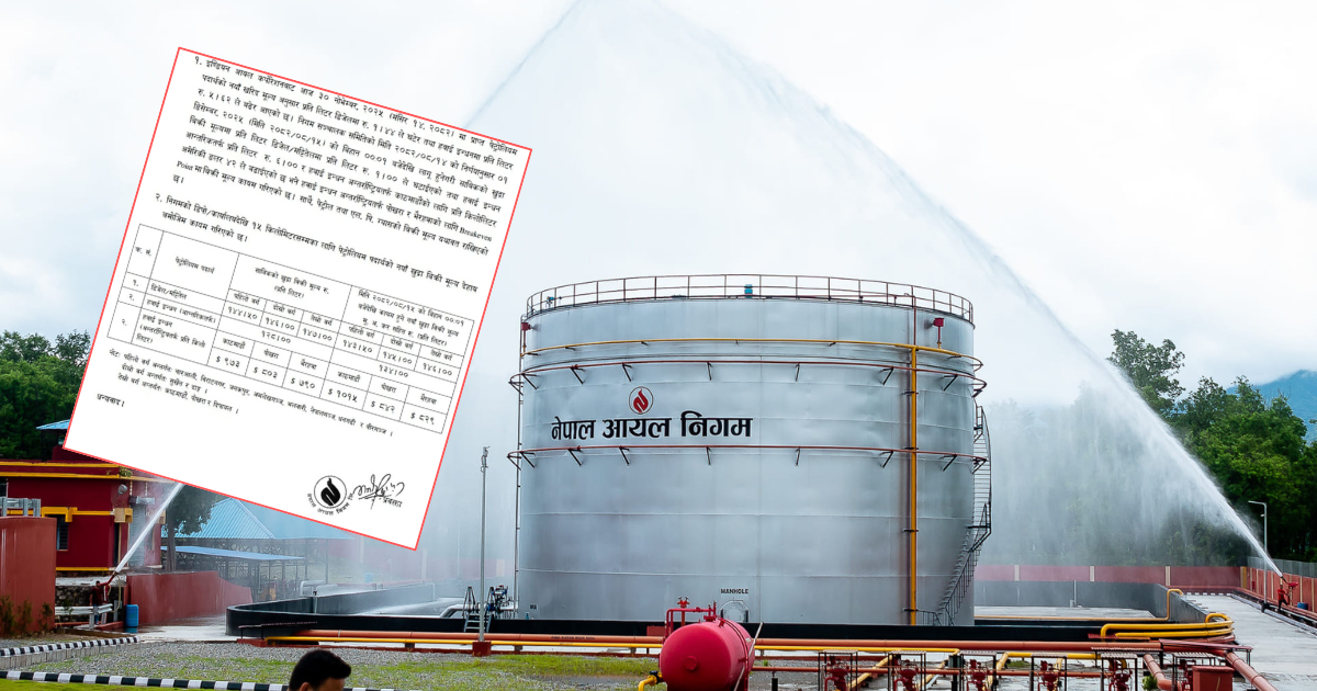 पेट्रोलियम पदार्थको मूल्यमा घटबढ (मूल्यसहित)