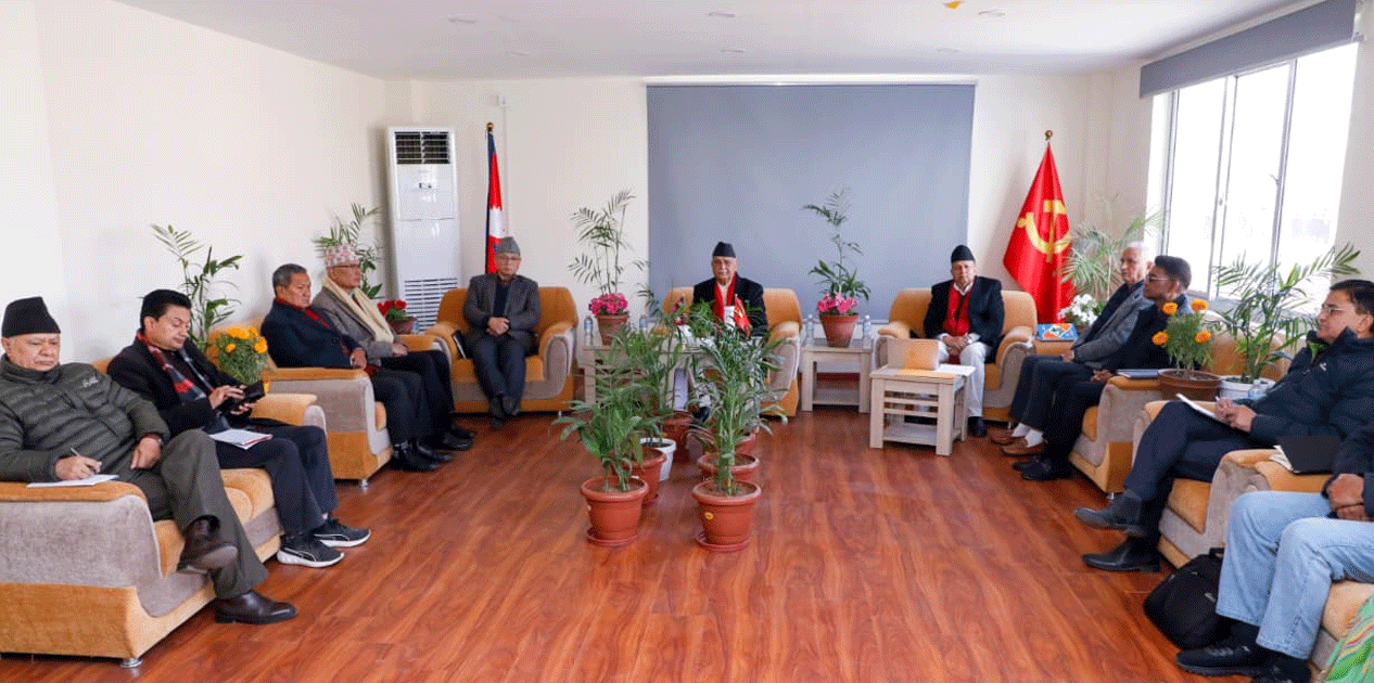 एमाले बैठकमा ८ एजेण्डा पेश, छलफल जारी