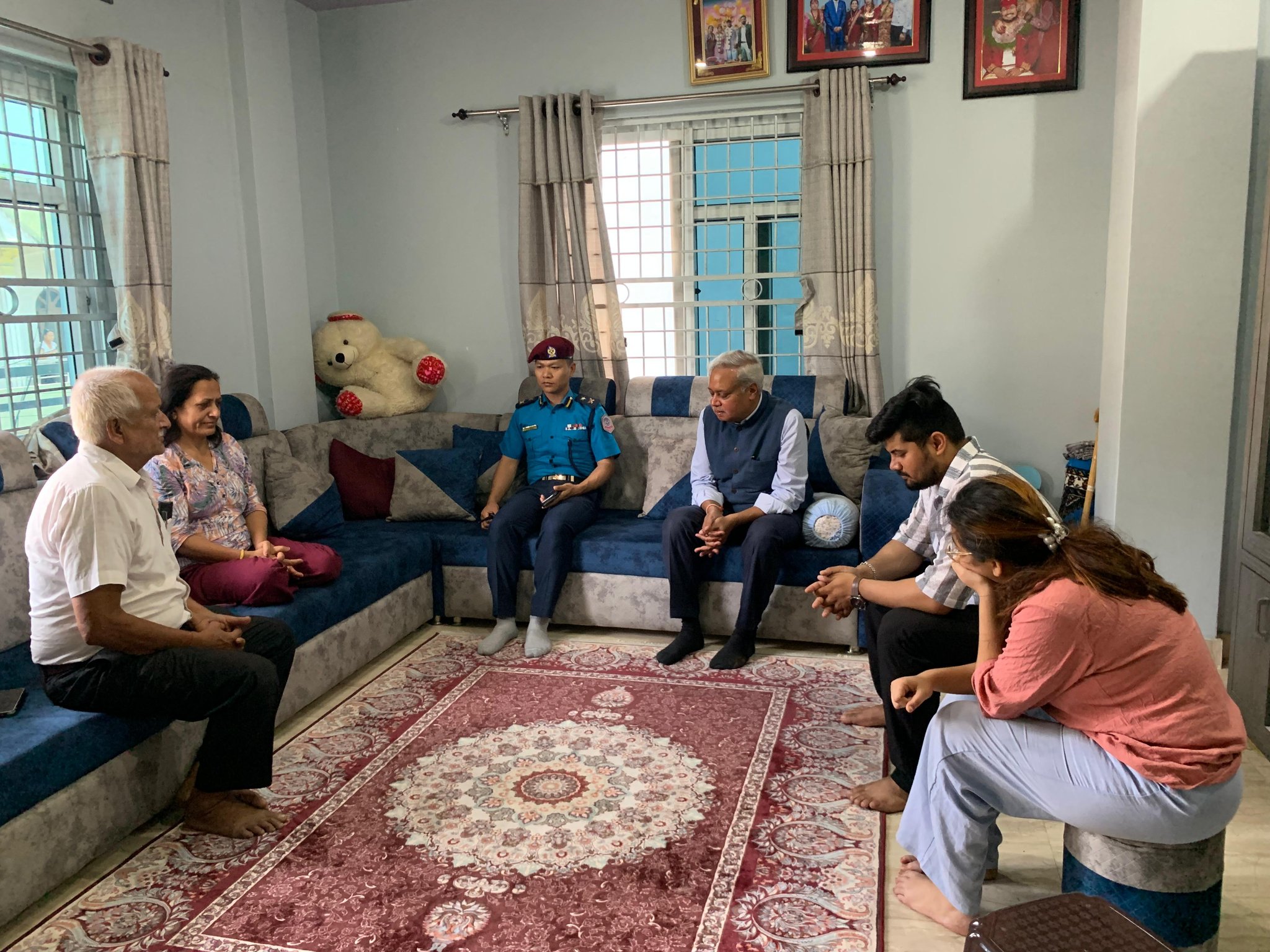 भारतीय राजदूतले भेटे पहलगाम आक्रमणमा मारिएका सुदीपको परिवारलाई