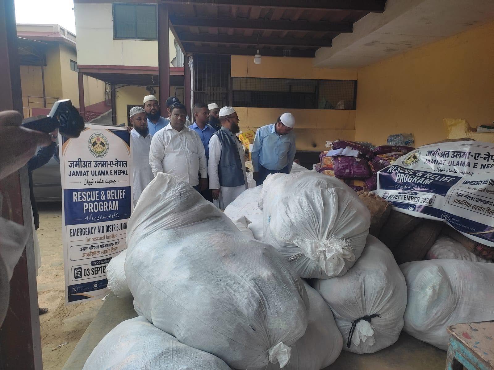 बाढीप्रभावित चार सय जनालाई जमीयत उलमा-ए-नेपालद्वारा राहत वितरण
