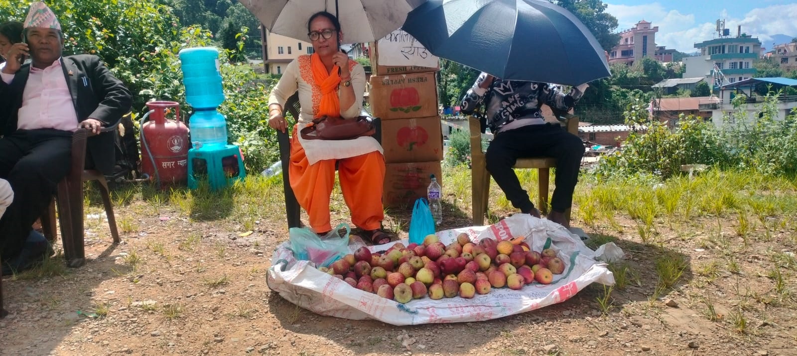 काठमाडौंमा जुम्ली स्याउ, ब्रान्डिङ गर्दै कर्णालीवासी