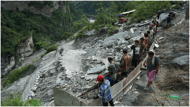 कालीगण्डकी करिडोर : पहिरो रोकथाम गर्न अँधेरीखोलामा नयाँ प्रविधिको प्रयोग