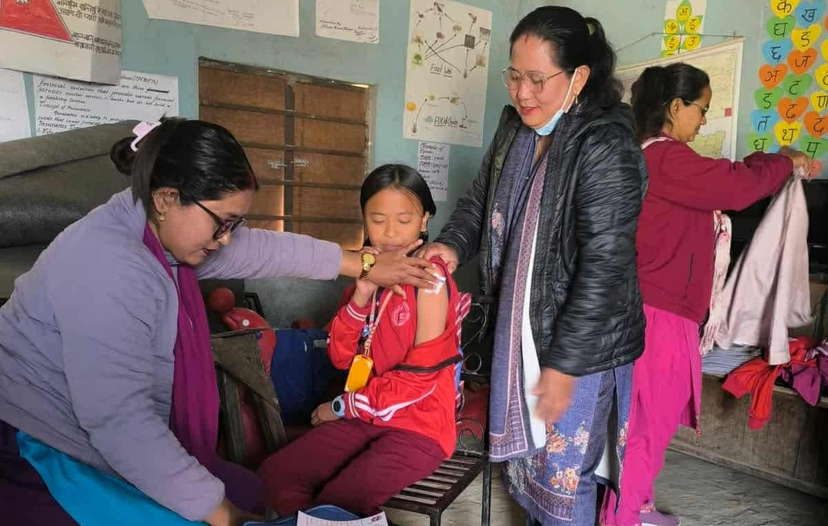 उदयपुरमा एचपिभी खोप अभियान सुरु