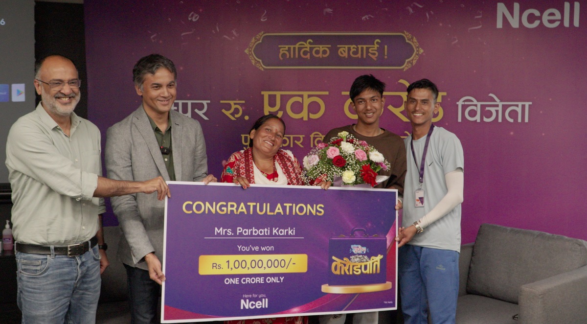 धादिङकी पार्वतीले जितिन् एनसेलको ‘सधैं अन करोडपति’