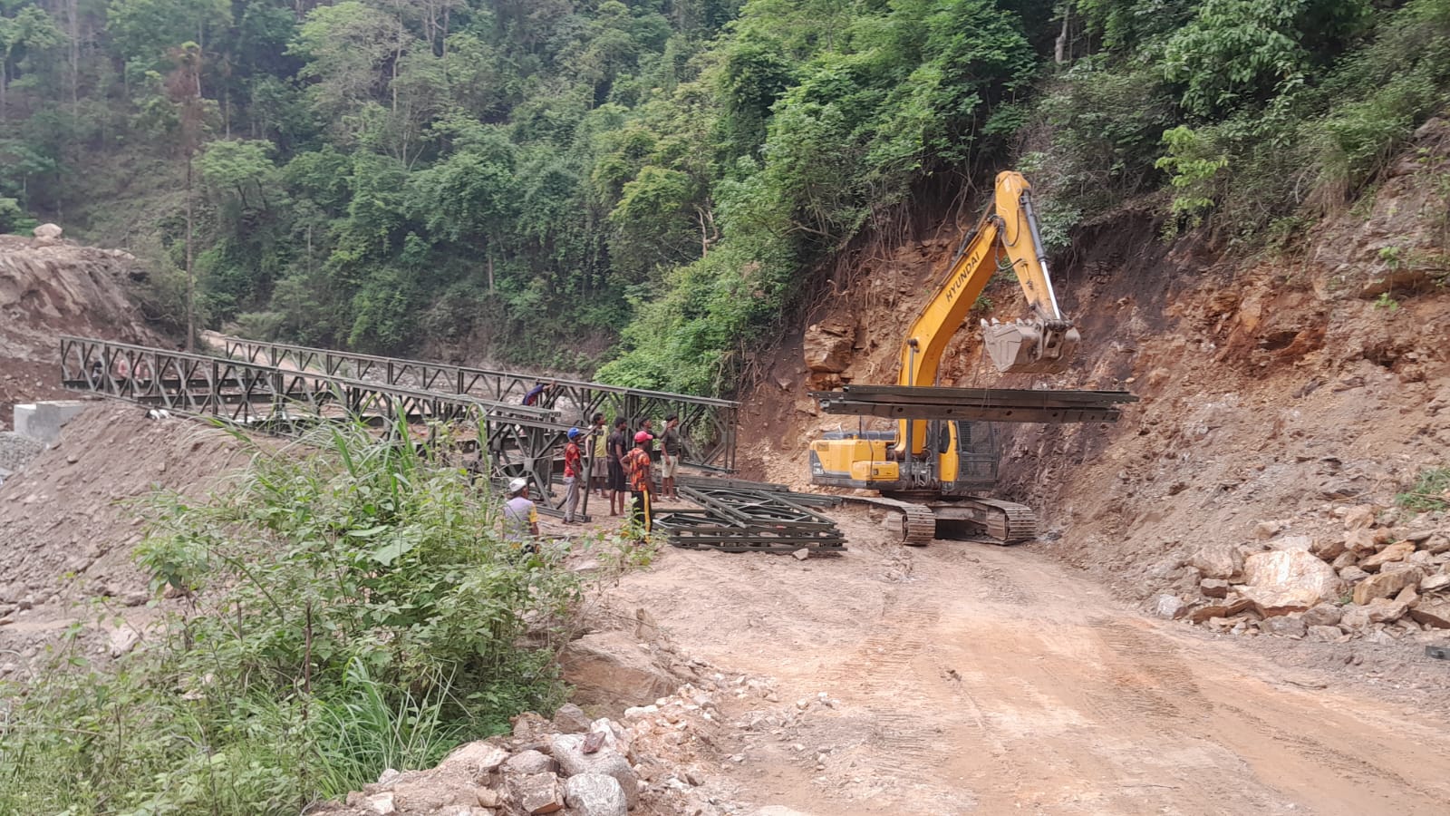 पुवाखोलामा बेलिब्रिज निर्माण अन्तिम चरणमा