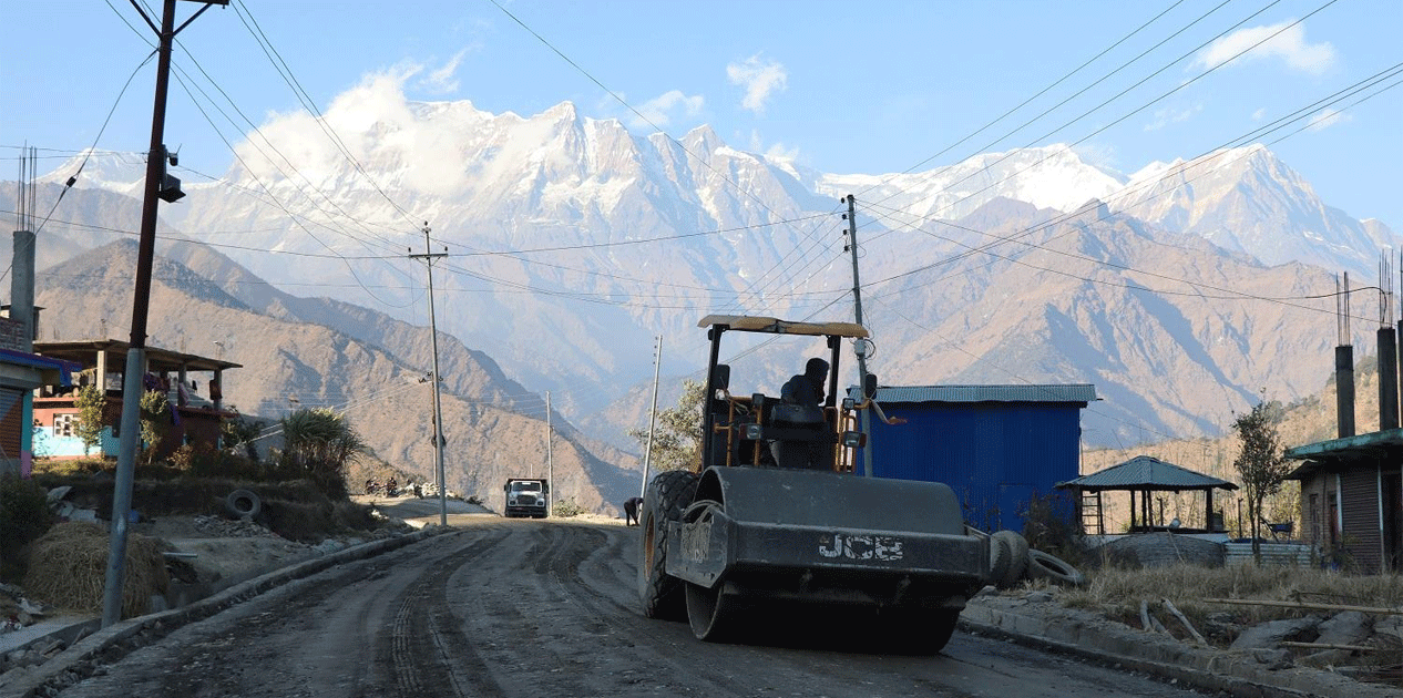 दरवाङ-मुना-ढोरपाटन सडक : धारापानी-झिनडाँडा खण्ड अन्तिम चरणमा