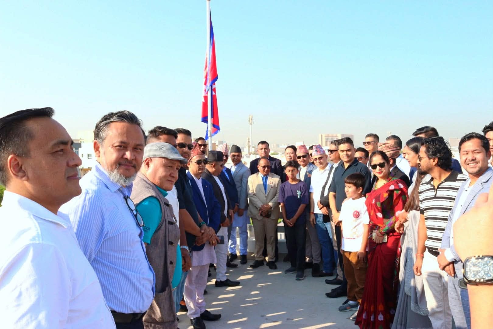 संविधान दिवसका अवसरमा दुबईमा झण्डोत्तोलन र शहीदप्रति सम्मान