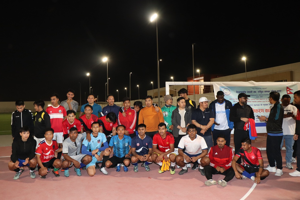 कतारमा जारी वर्कर्स फुटबल कपमा नेपाल शुक्रबार आयोजकसँग भिड्दै