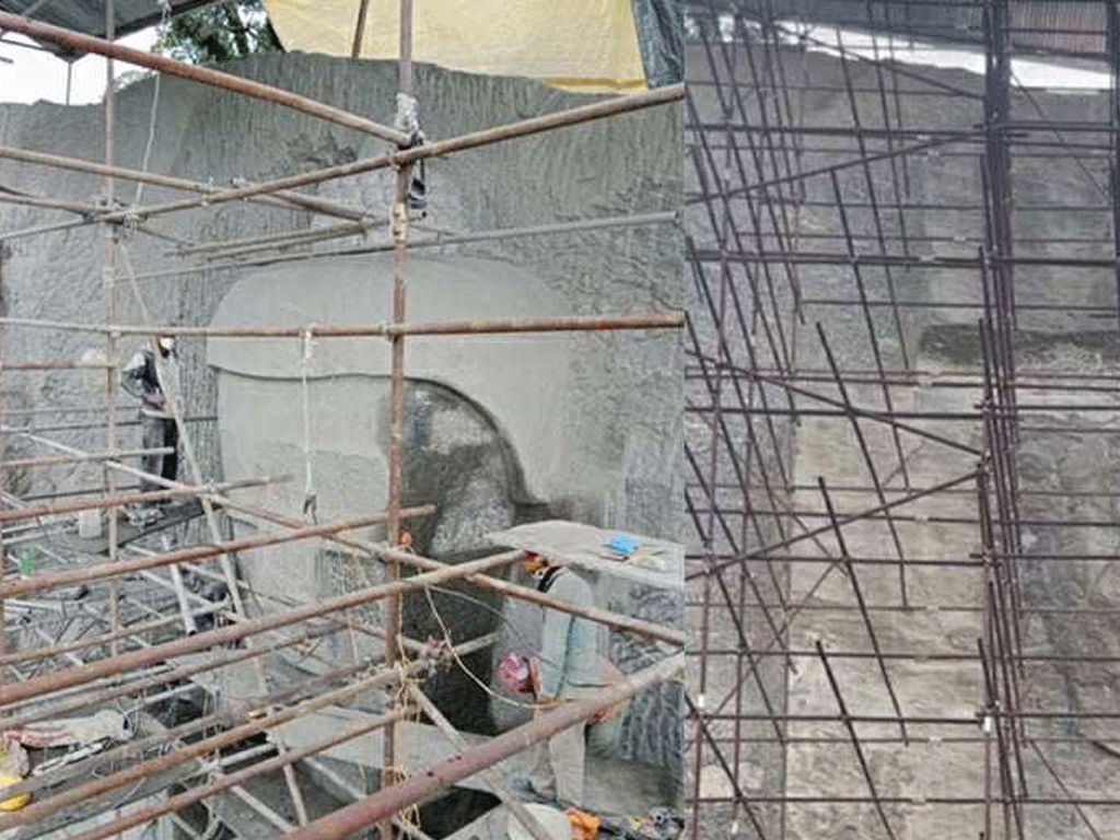 पाँचपोखरी थाङ्पालमा ८४ फिट अग्लो बुद्धको प्रतिमा