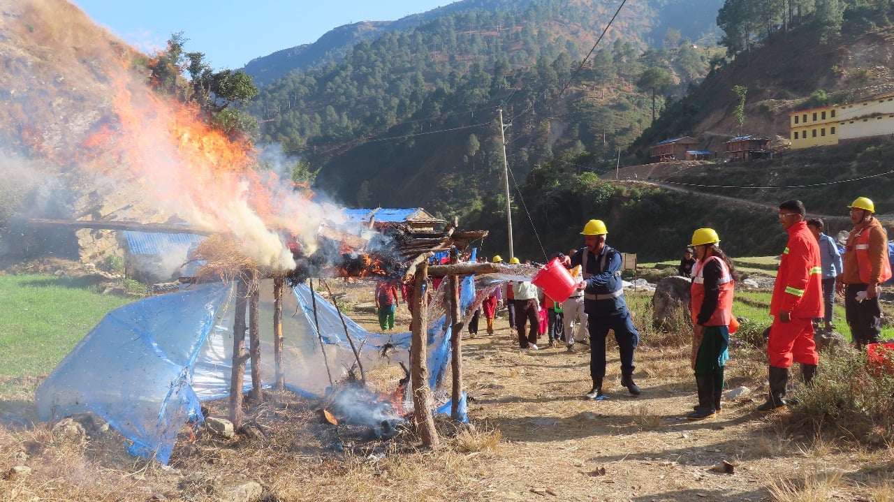 विपद् पूर्वतयारीका लागि शिवालयमा कृत्रिम घटना अभ्यास