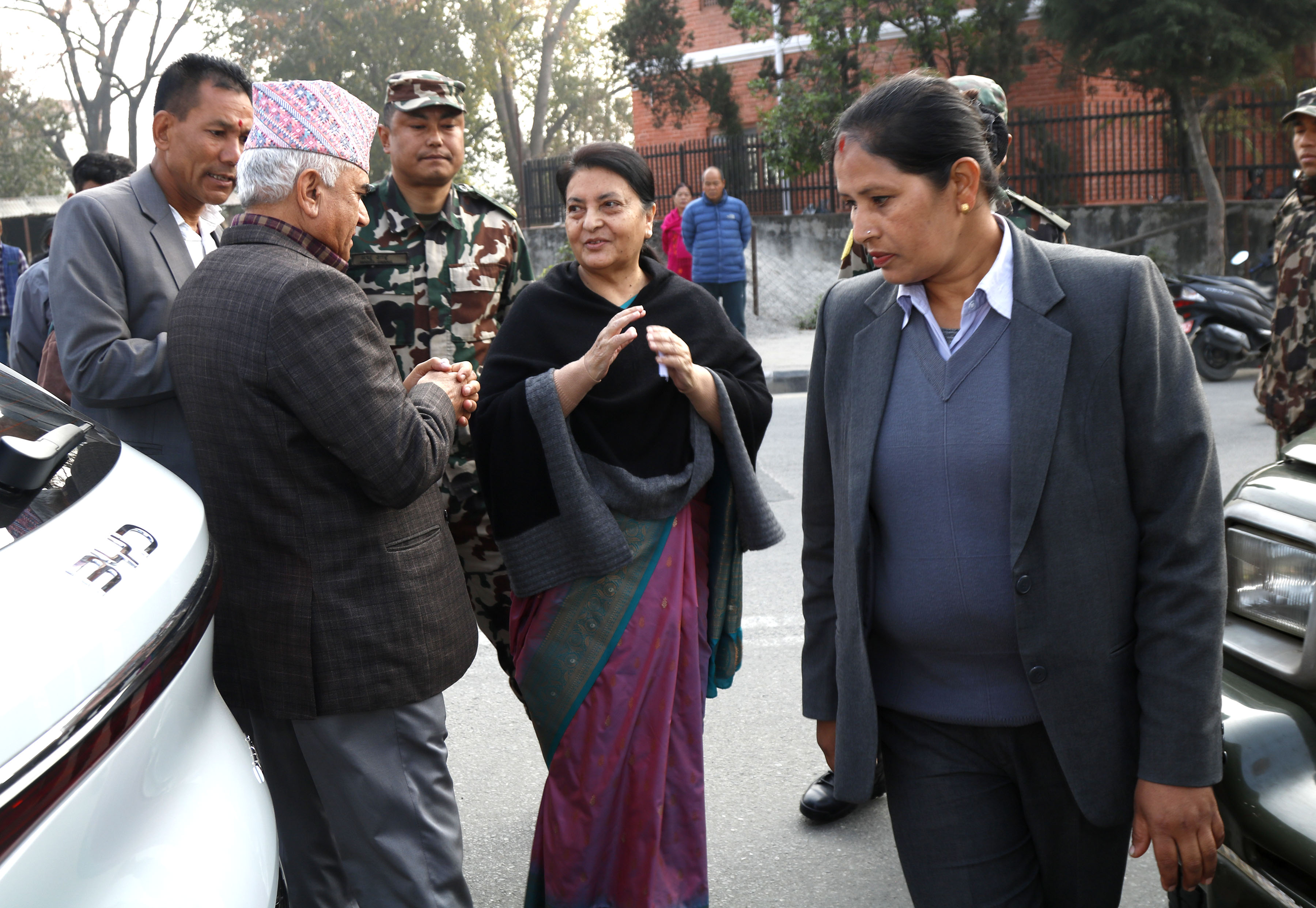 पूर्वराष्ट्रपति भण्डारीद्वारा मतदान