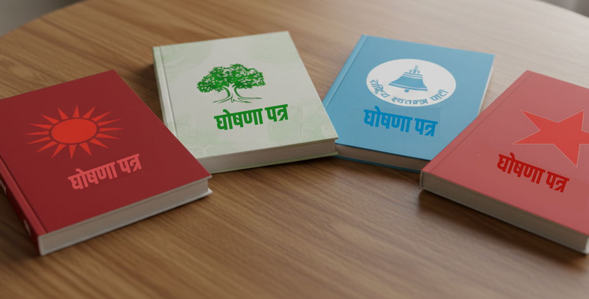 घोषणापत्र नलिएरै गाउँ पुगे उम्मेदवार