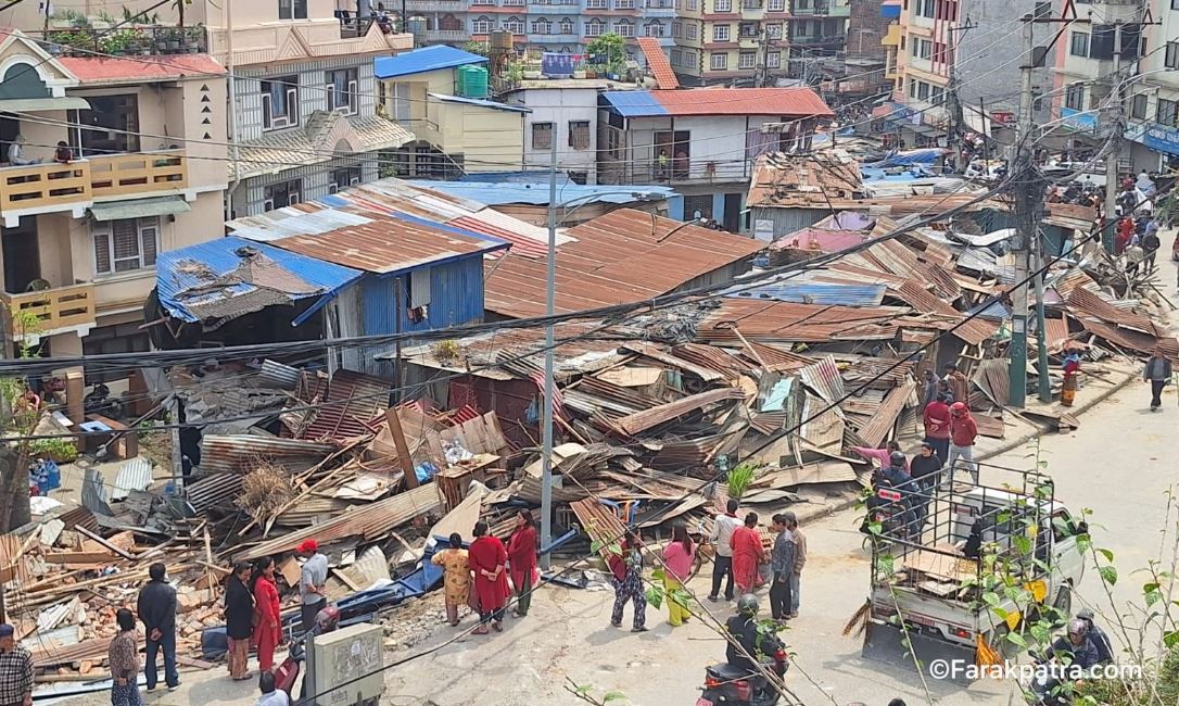 प्राधिकरणले हटायो अतिक्रमित जग्गाका घरटहरा