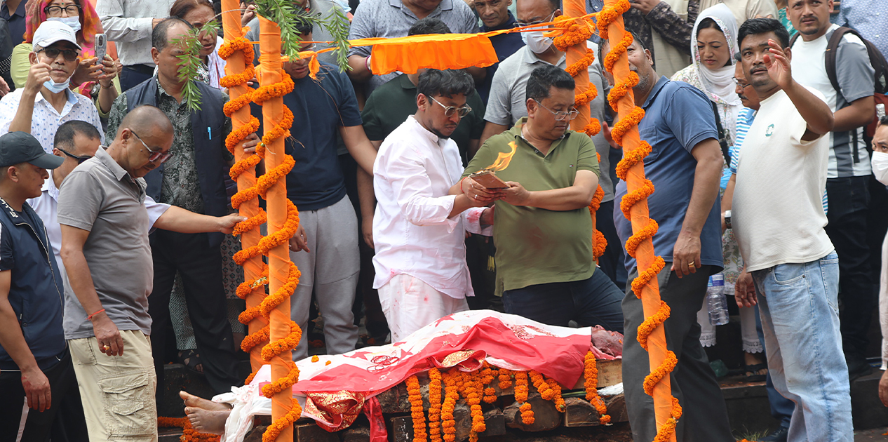 कांग्रेस वरिष्ठ नेता श्रेष्ठको अन्त्येष्टि