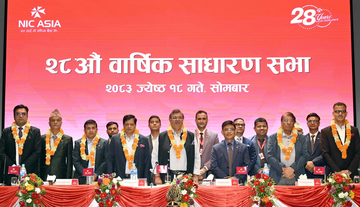 एनआइसी एसिया बैंकको २८औं वार्षिक साधारणसभा सम्पन्न