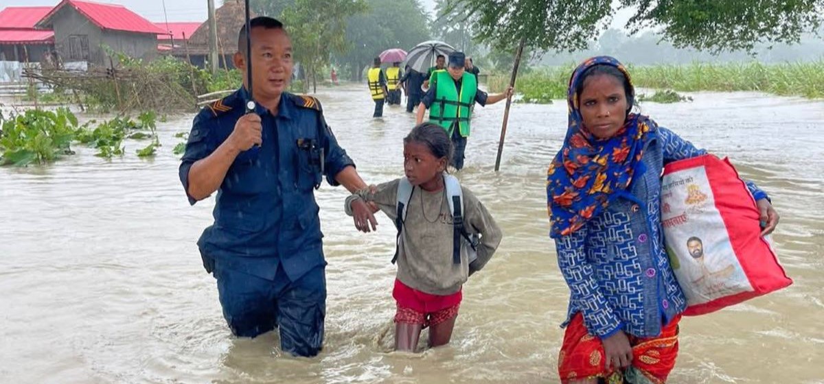 रौतहटमा बाढीबाट ४१२ परिवार विस्थापित