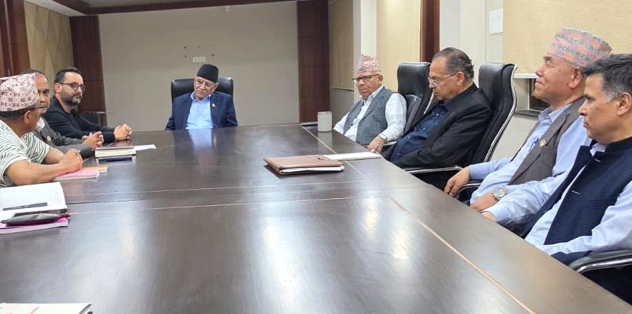 संविधान संशोधन बहसपत्र तयारी कार्यदलद्वारा पूर्वप्रधानमन्त्रीसँग छलफल