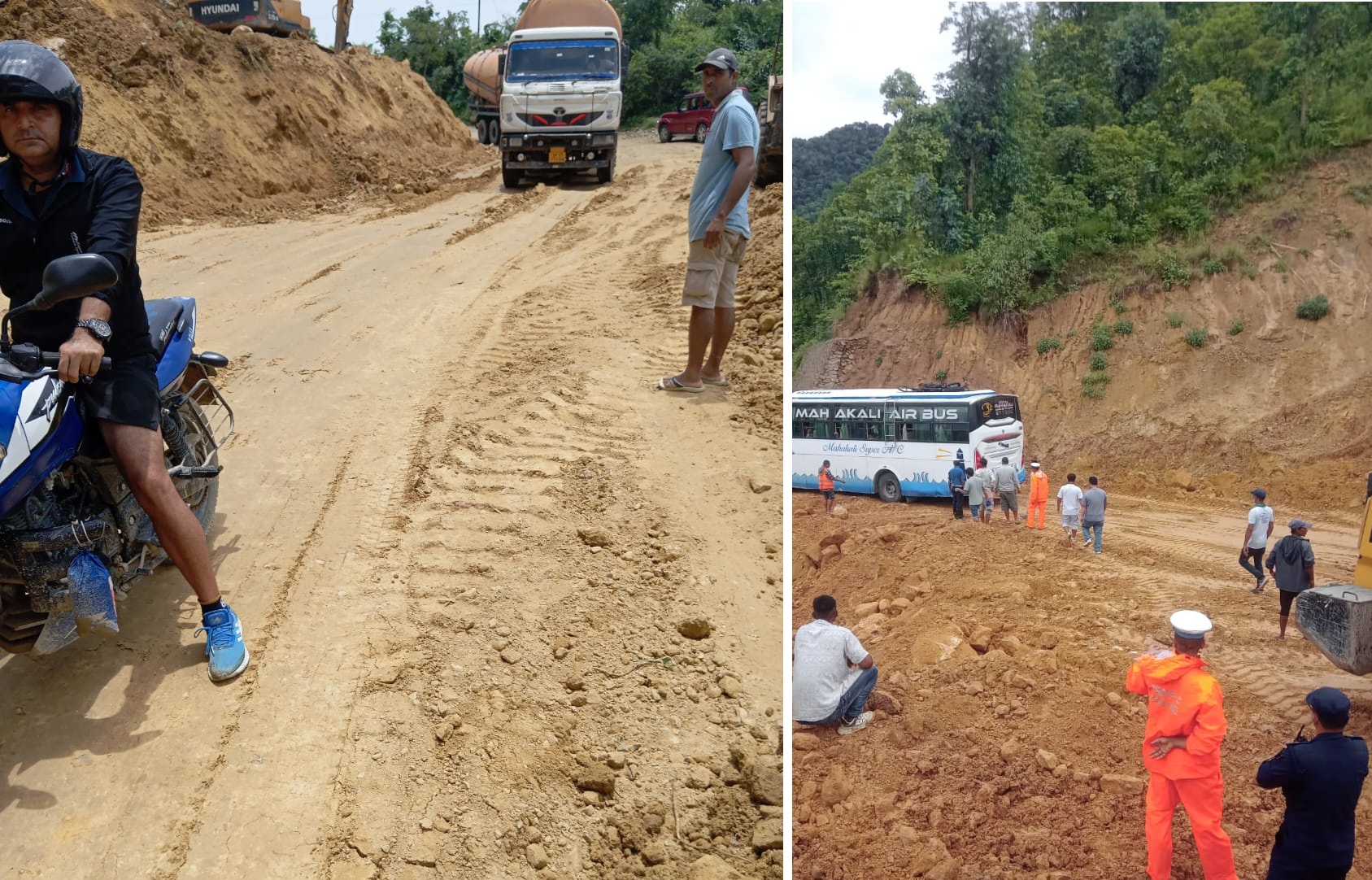 दाउन्नेमा भासिएको सडक मर्मतपछि पूर्व–पश्चिम राजमार्ग एकतर्फी खुल्यो