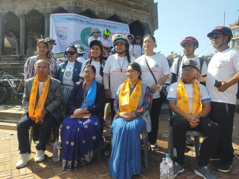 महिनावारी स्वच्छता दिवसमा एक्स–पोज नेपालले गर्‍यो साइकल र्‍याली