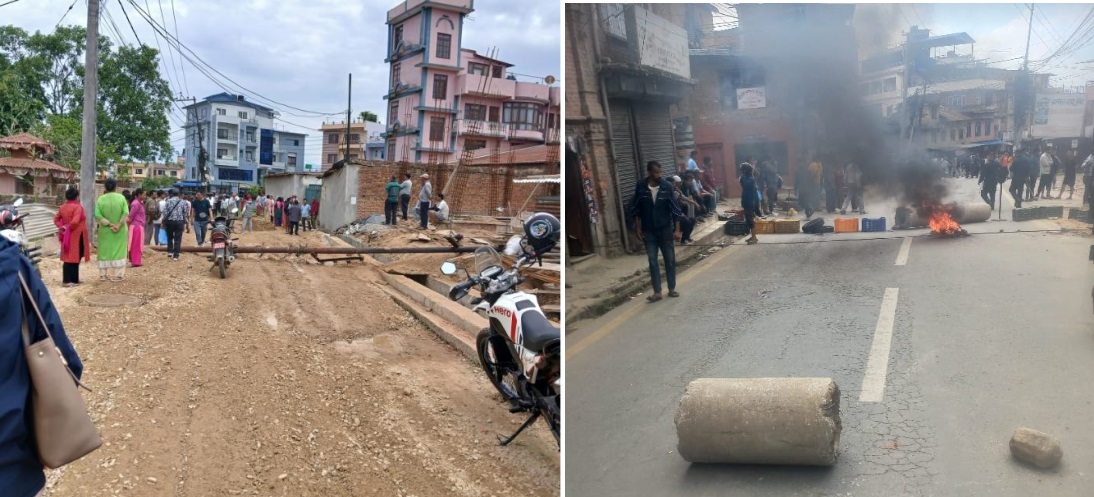 ललितपुरमा पोल ढल्दा एक जनाको मृत्यु, स्थानीय आक्रोशित