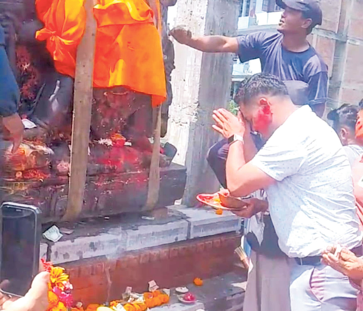 फिर्ता भएको जग्गामा मन्दिर स्थापना