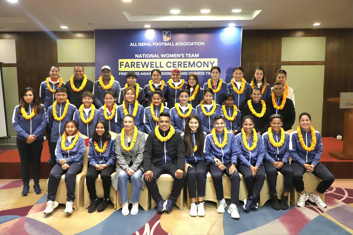 इन्डोनेसिया जाने नेपाली महिला राष्ट्रिय फुटबल टोलीको बिदाइ