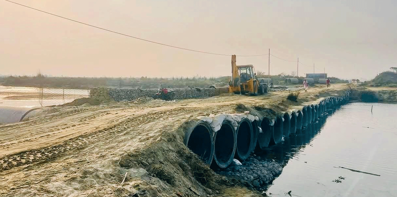 कमला नदीमा अस्थायी ‘डाइभर्सन’