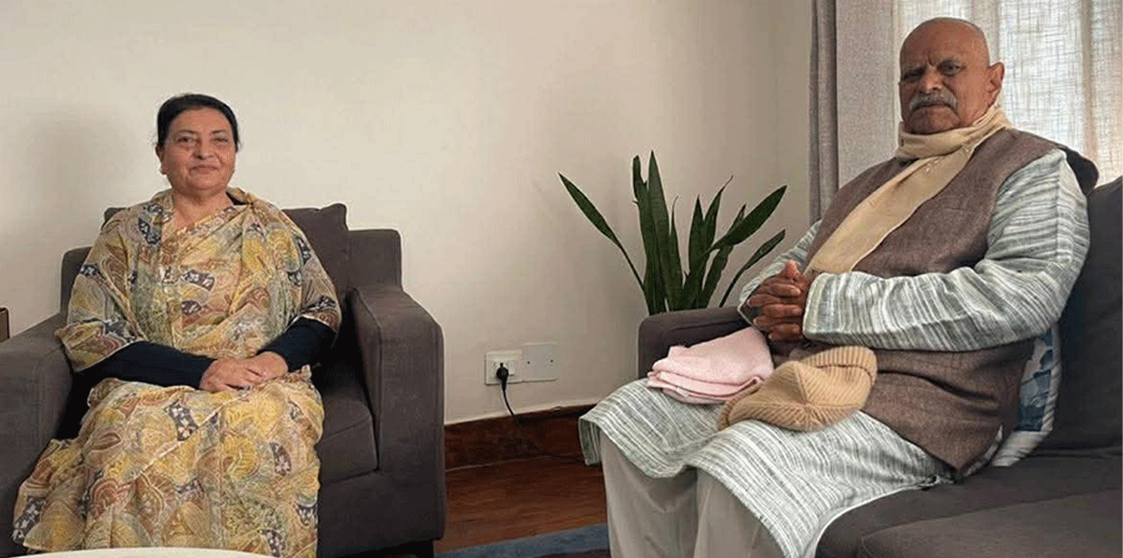 पूर्वराष्ट्रपतिद्वय यादव र भण्डारीबीच भेटवार्ता