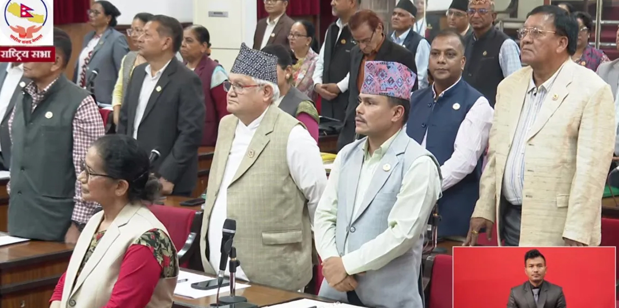प्रधानमन्त्रीको अभिव्यक्तिप्रति राष्ट्रिय सभामा निरन्तर विरोध, बैठक अवरुद्ध
