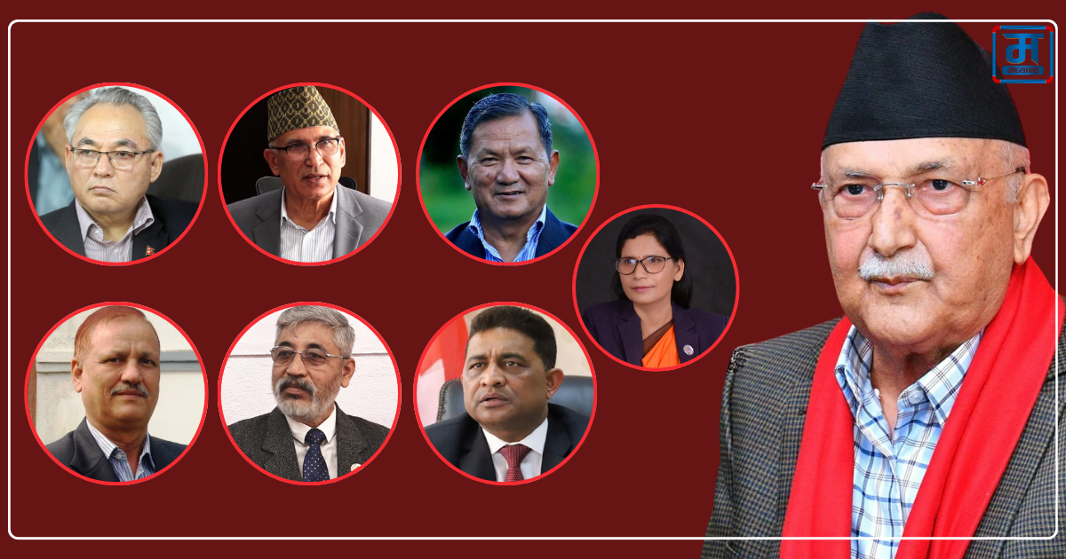 ओलीको पक्षमा खुले ७ पदाधिकारी, ११ जना पोखरेलको कित्तामा उभिएलान् ? 