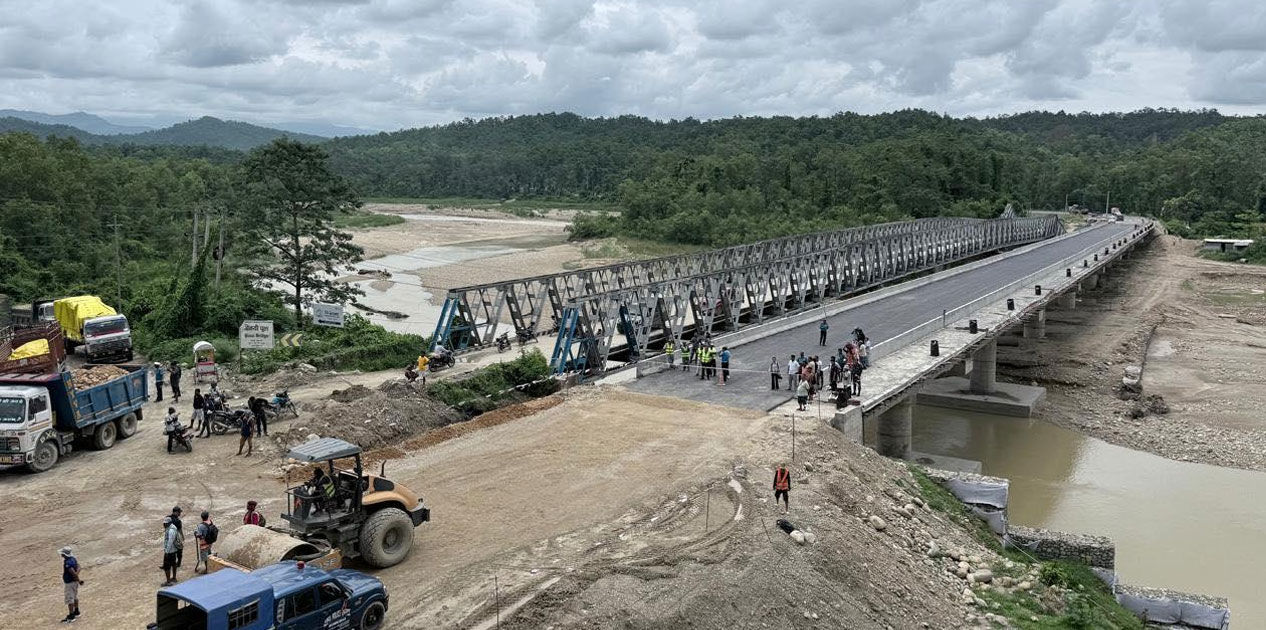 नारायणघाट-बुटवल सडक: पूर्वी खण्डका पुल निर्माण सम्पन्न
