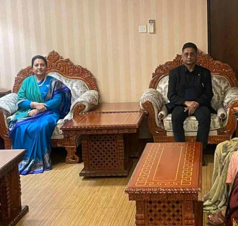 पूर्वराष्ट्रपति भण्डारी चीनमा