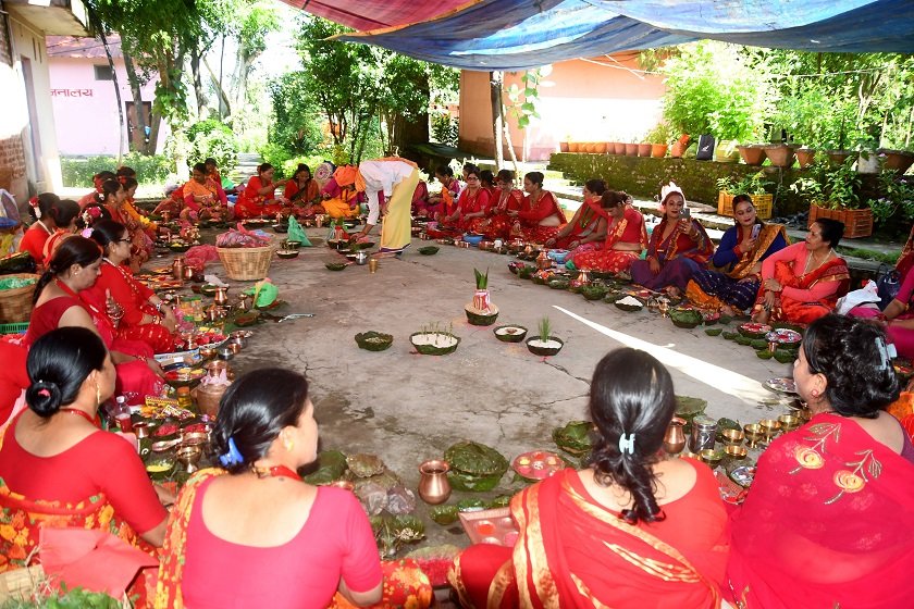 अरुन्धतीसहित सप्तऋषिको पूजा गरेर बिदा गरियो तीज