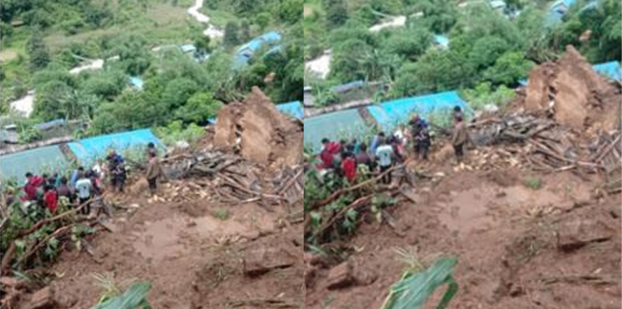 रोल्पामा पहिरोले घर पुरिँदा तीन जना बेपत्ता