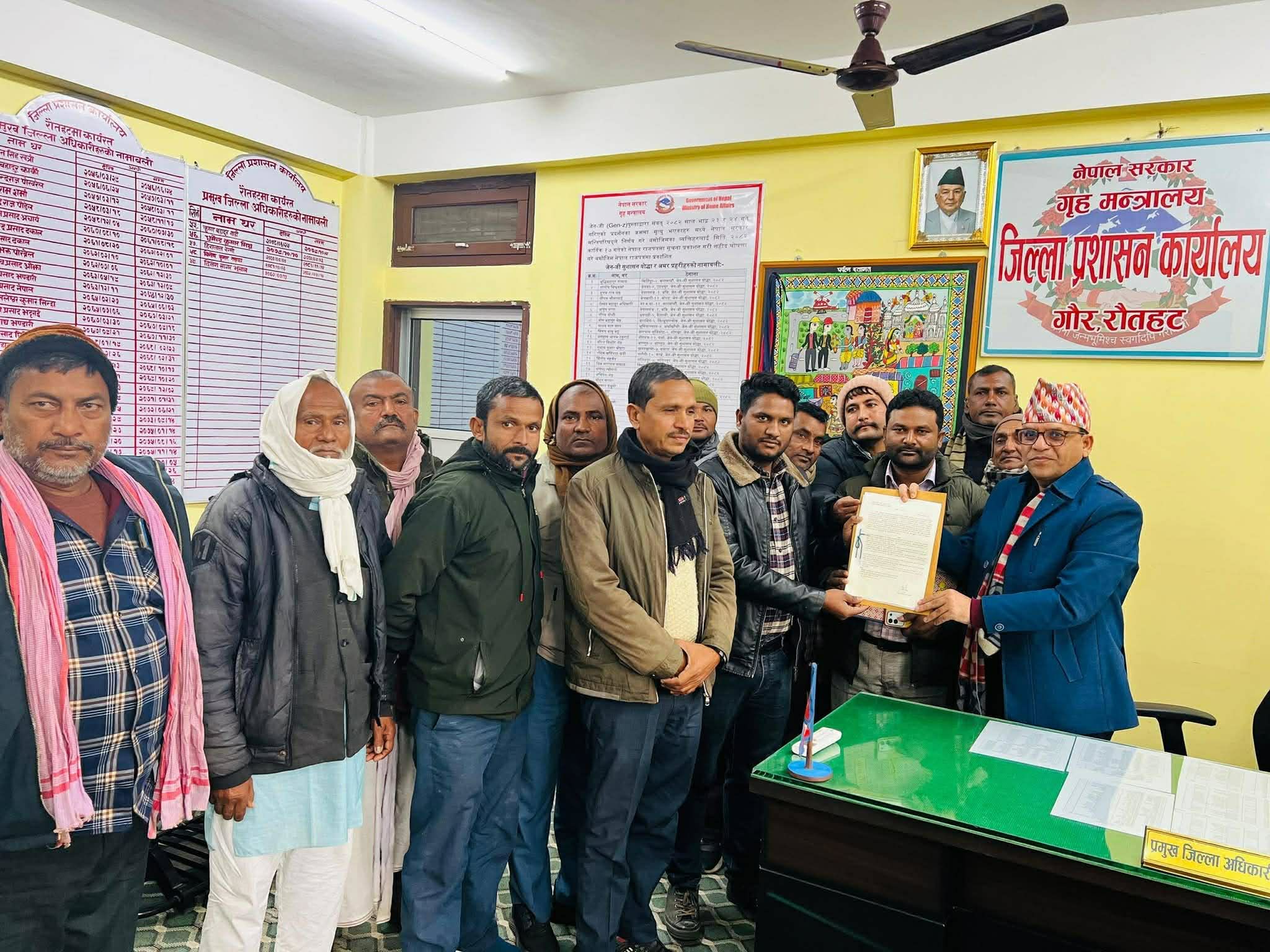 उखु ढुवानीमा लगाइएको सिन्डिकेट खारेजीको माग गर्दै ४८ घण्टे अल्टिमेटम