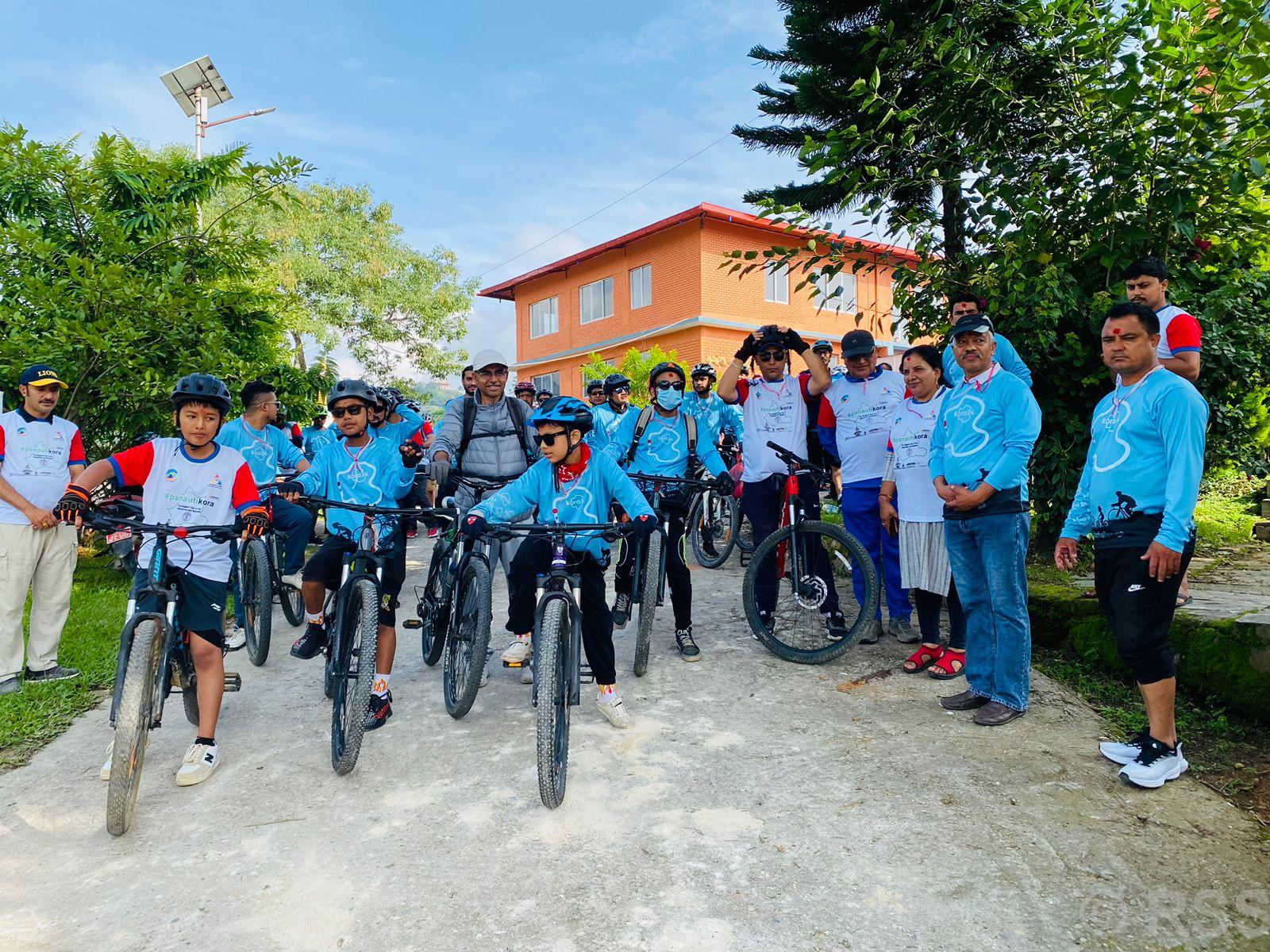 धर्मिक पर्यटन प्रवर्द्धन गर्न साइकल  र्‍याली