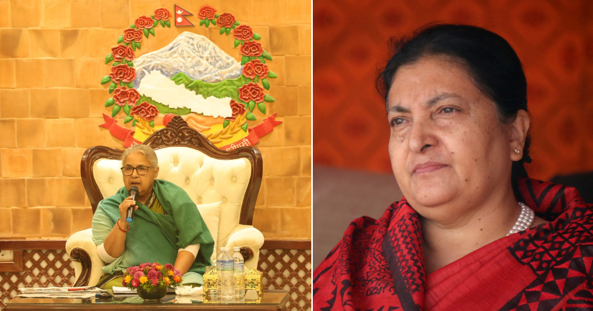 प्रधानमन्त्री कार्कीलाई भेट्न पूर्वराष्ट्रपति भण्डारी सिंहदरबारमा