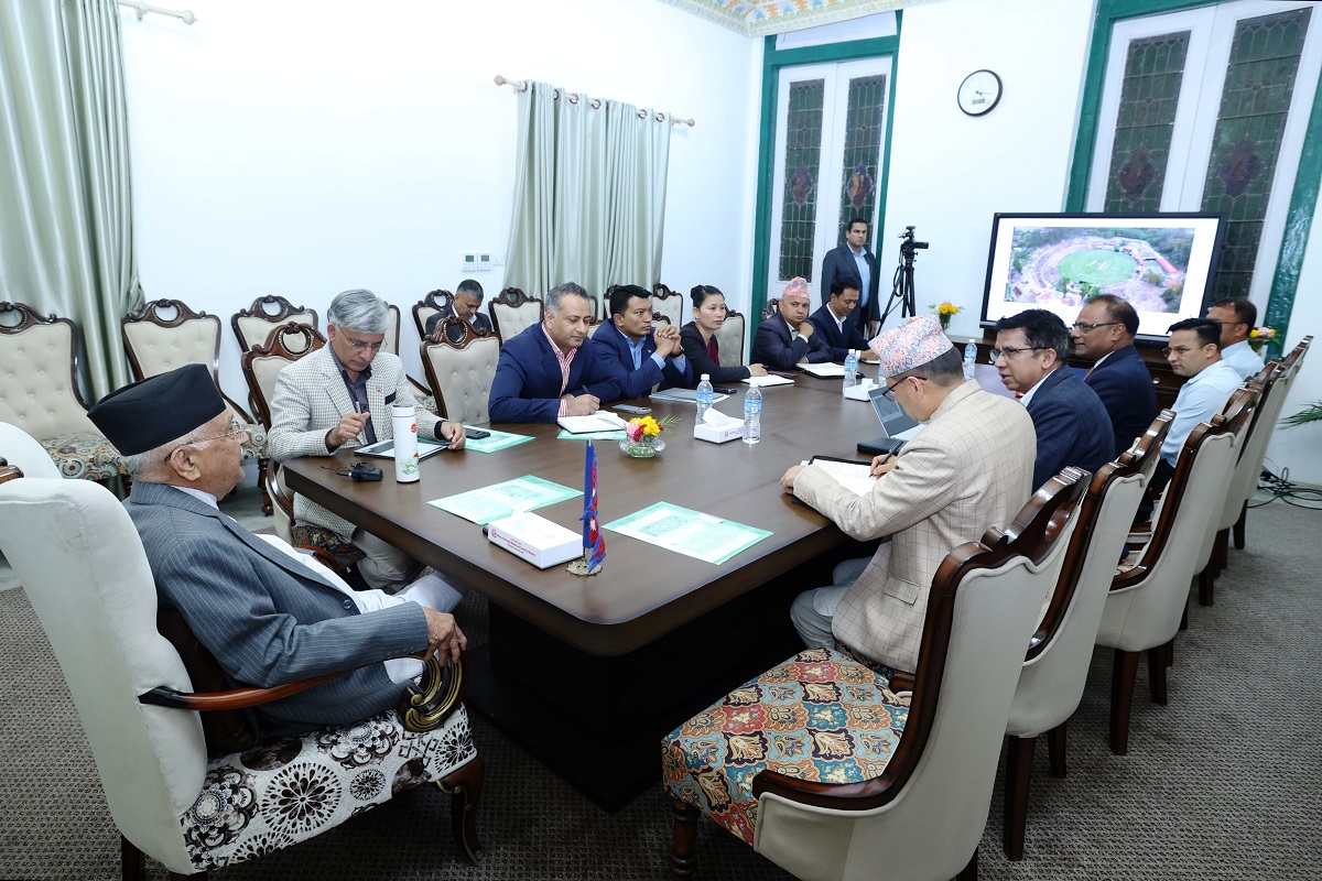 कीर्तिपुर क्रिकेट रंगशाला निर्माणमा ढिलाइबारे प्रधानमन्त्रीको गम्भीर चासो